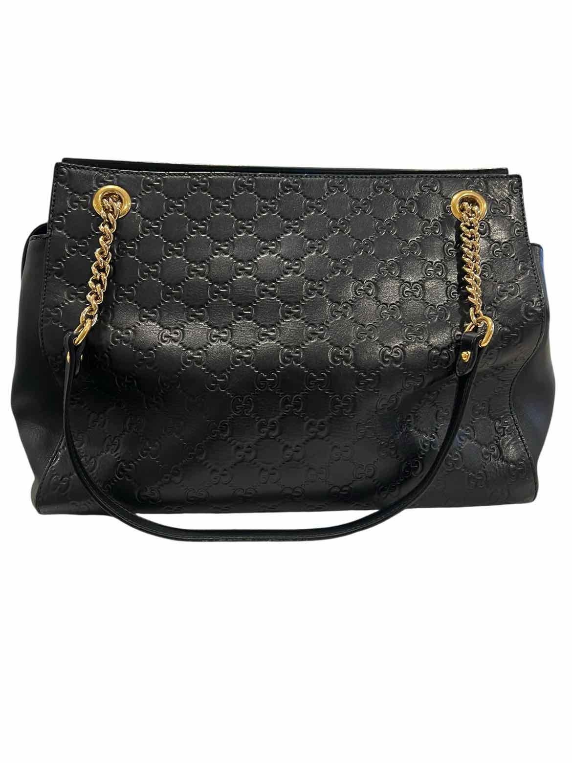 GUCCI Size Large black/gold hardware Purse