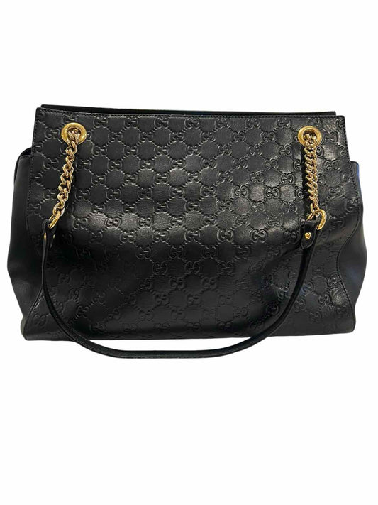 GUCCI Size Large black/gold hardware Purse