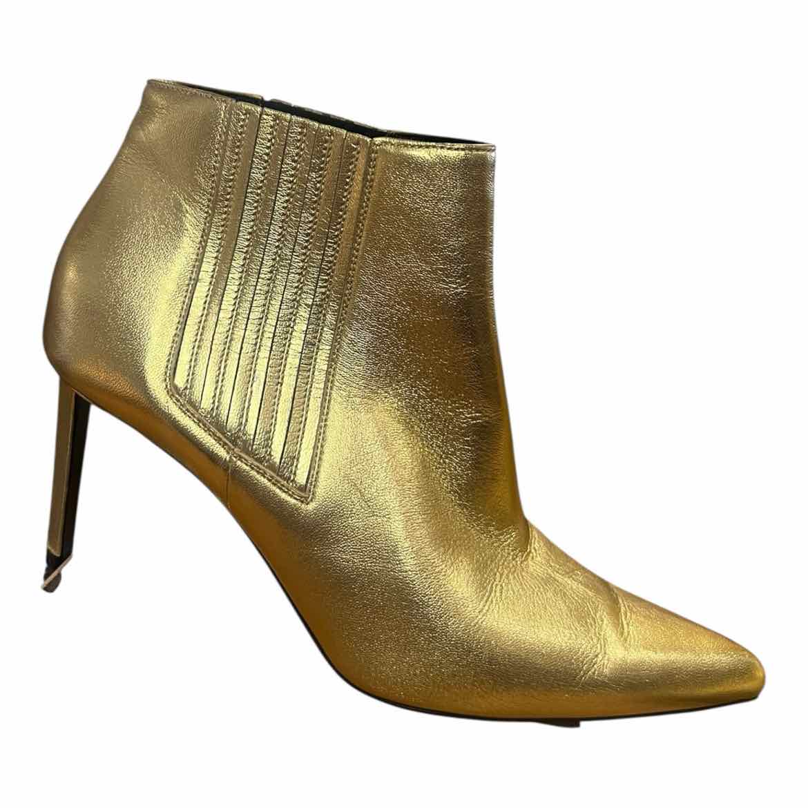 Celine Size 37.5 metallic gold BOOTIES