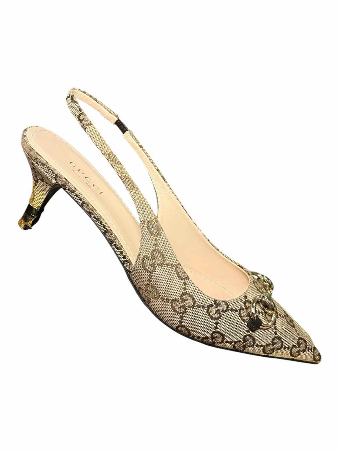 GUCCI Size 36.5 Tan/Brown Shoes