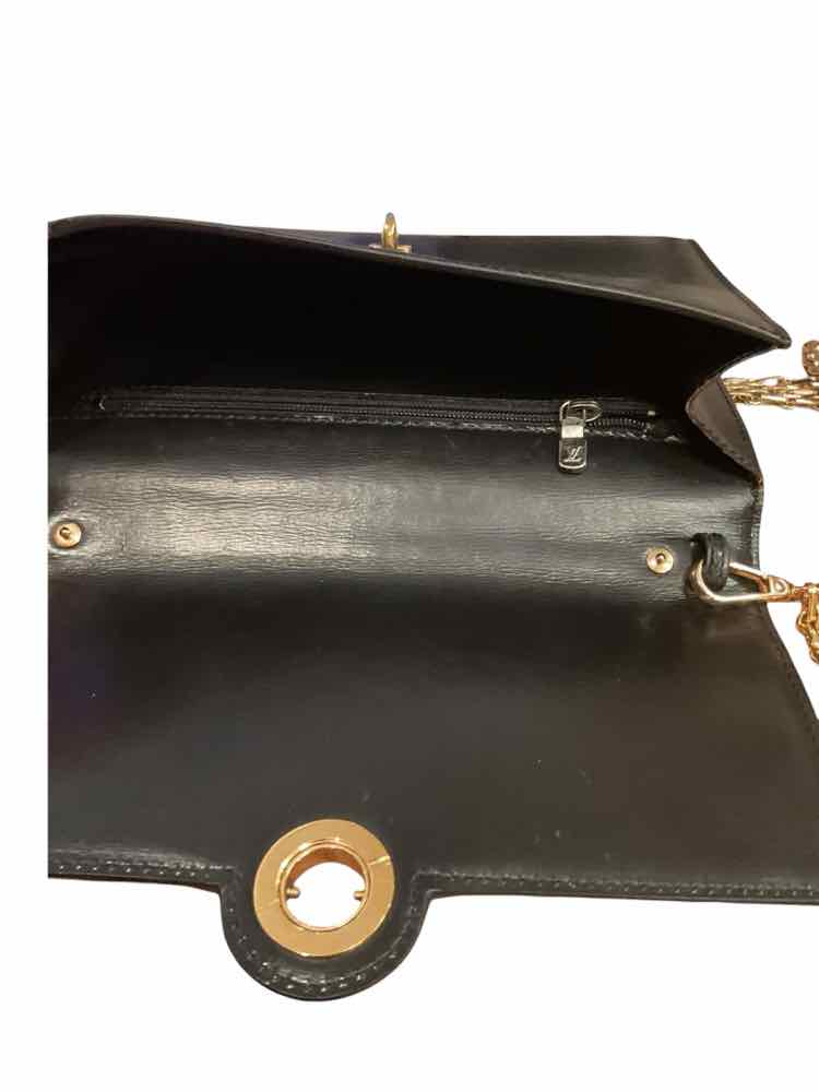 LOUIS VUITTON black/gold hardware Pochette Arche Shoulder Bag Purse