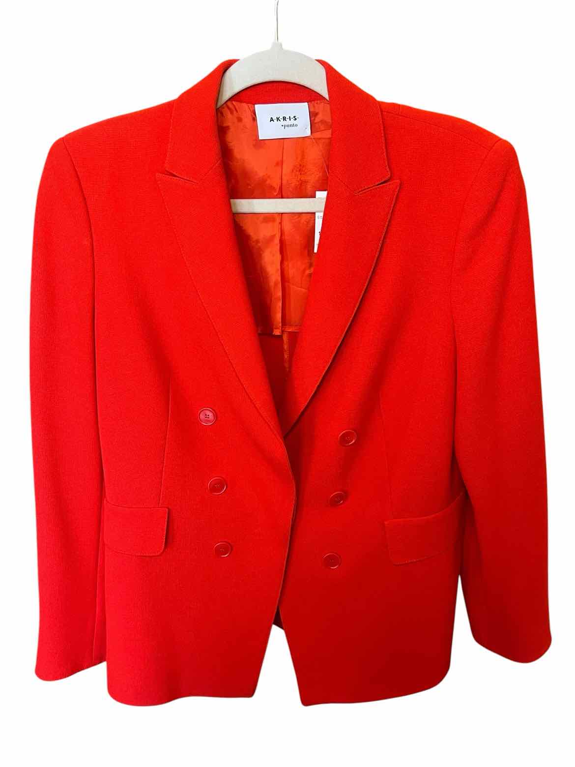 AKRIS PUNTO Size 10 Orange BLAZER