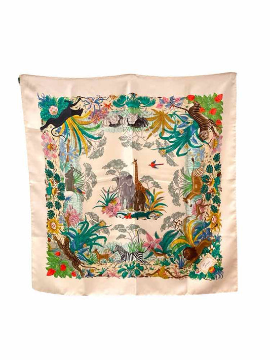 Gucci Size 90 Ivory/multi Scarf