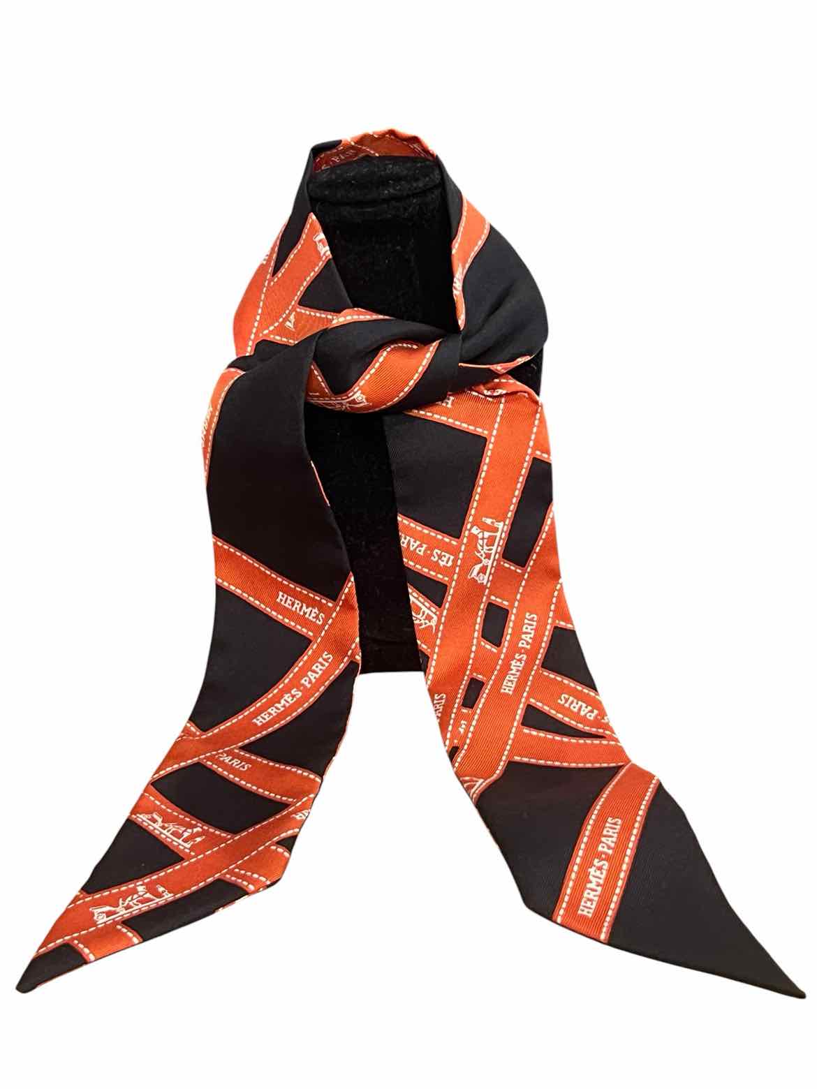 Hermes Size Small BLK/BRN/WH Scarf
