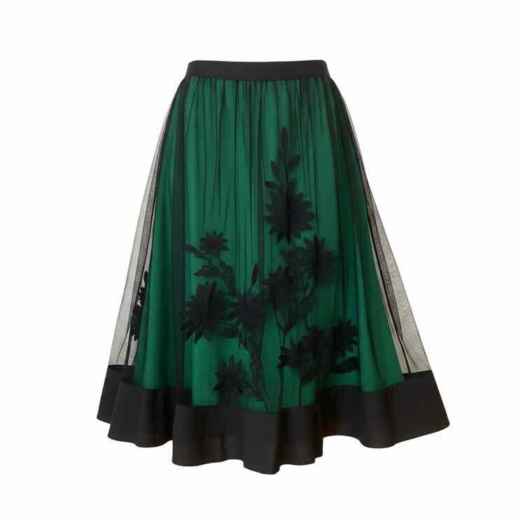 Lithe Size 4 Black/green Skirt