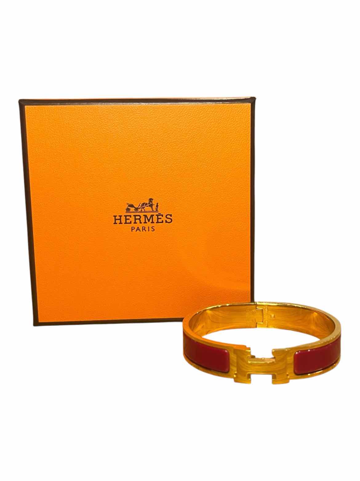 Hermes Size Small red/gold hardware Bracelet