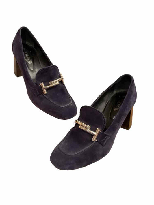 Tod's Size 37.5 Navy Shoes