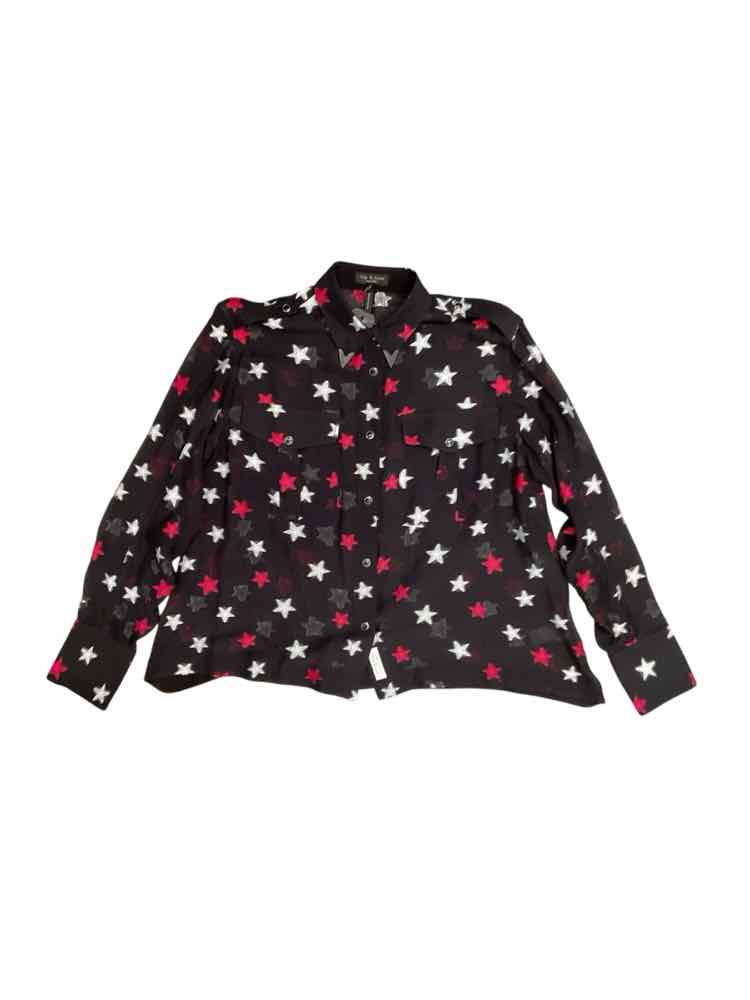 RAG & BONE Size Small blk/red/silver Blouse