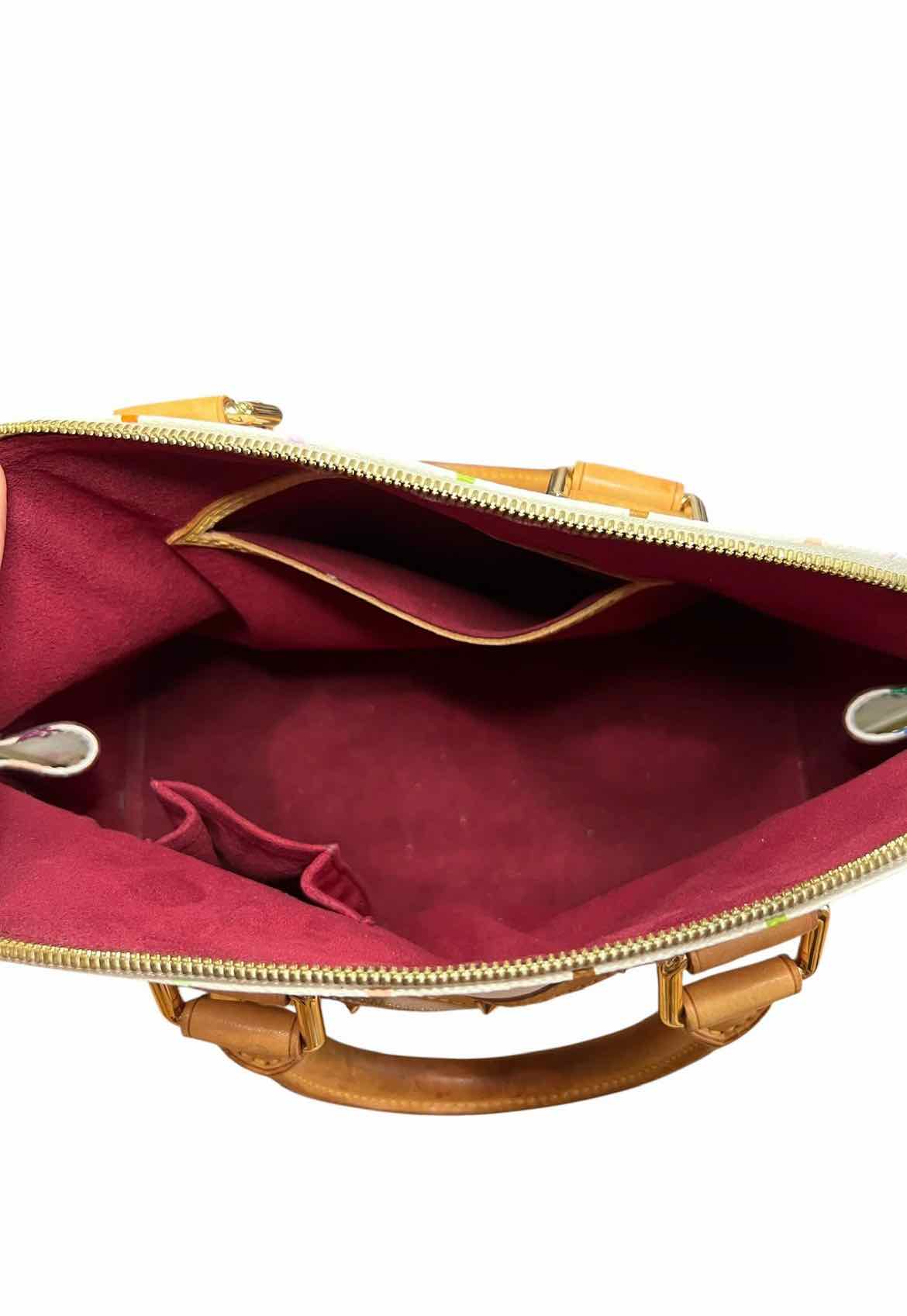 LOUIS VUITTON Size PM wh/rainbow/brn Purse