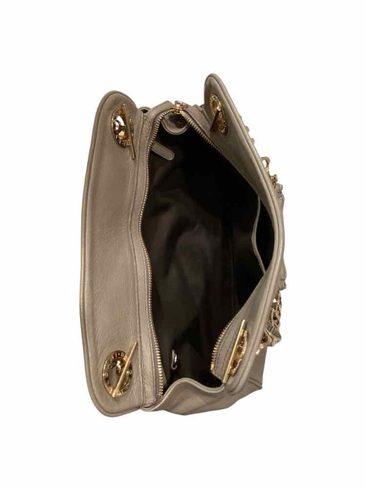 BVLGARI Grey/Silver Hardware Monete Shoulder Bag Purse