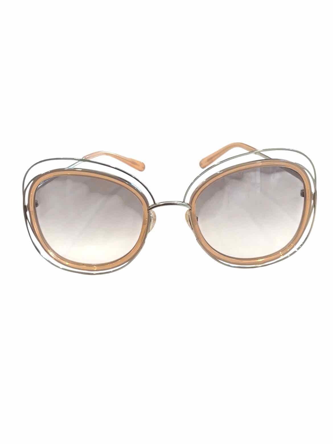 Chloe Peach/Silver Hardware Carlina sunglasses