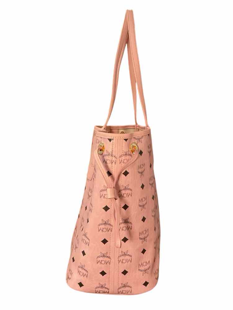 MCM Size Medium pink/gold hardware Purse