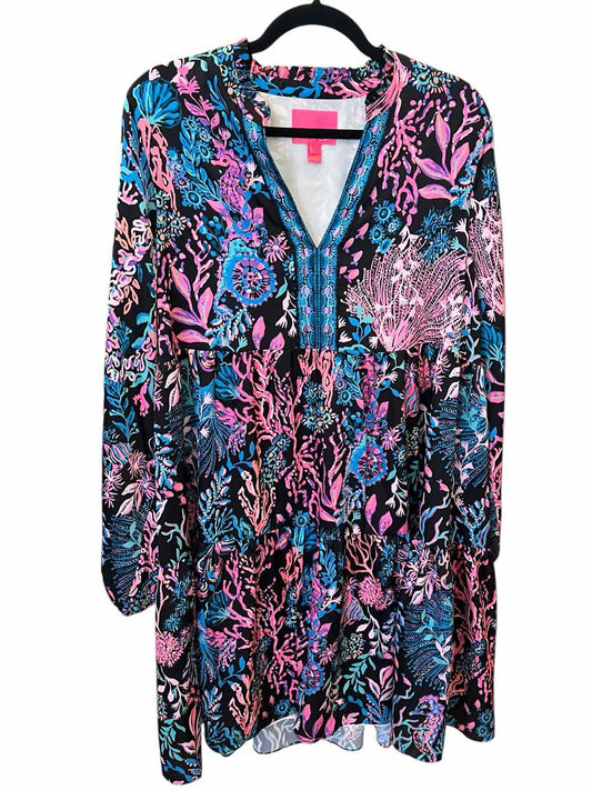 Lilly Pulitzer Size X-Large black/pink/green Dress