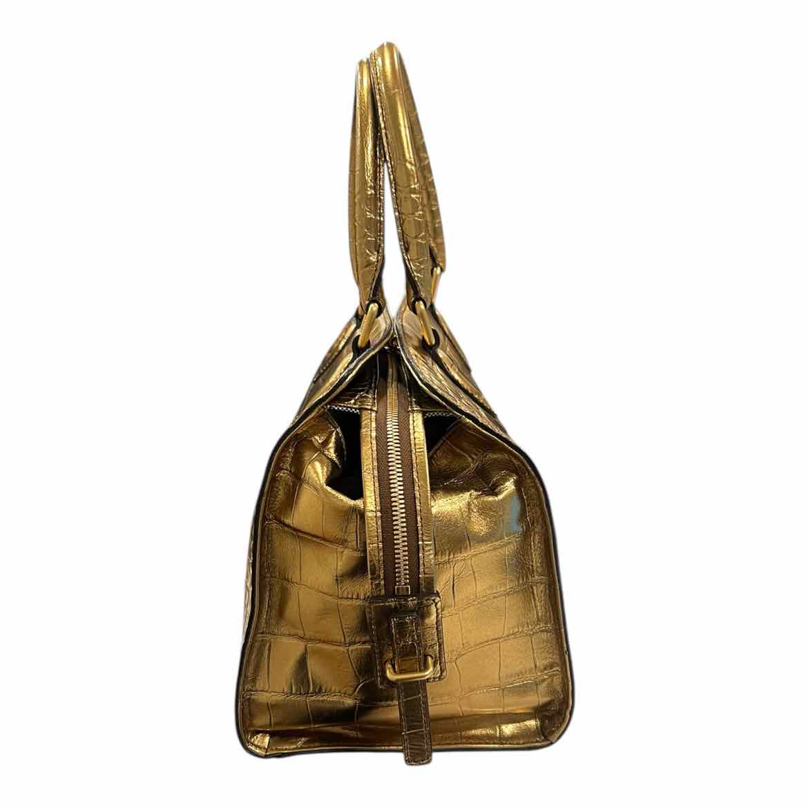 MCM Size Large metallic gold Purse