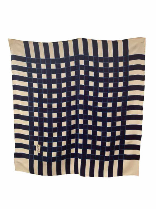 YSL NAVY/WH Scarf