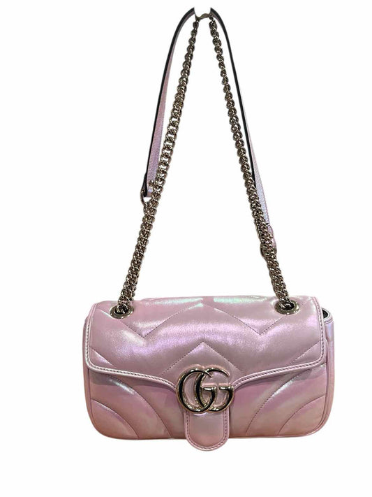 GUCCI Size Medium Iridescent Pink Purse