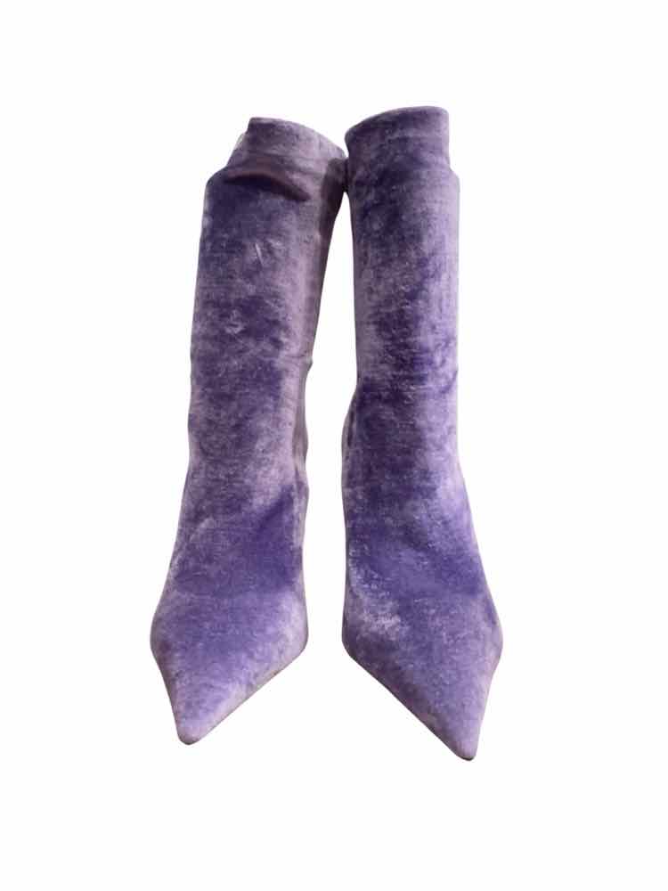 BALENCIAGA Size 37 LAVENDER Shine Shawl BOOT