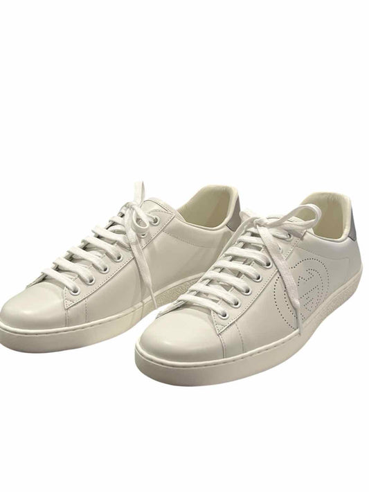 GUCCI Size Men's 6.5 (Women's 8) white/grey Shoes