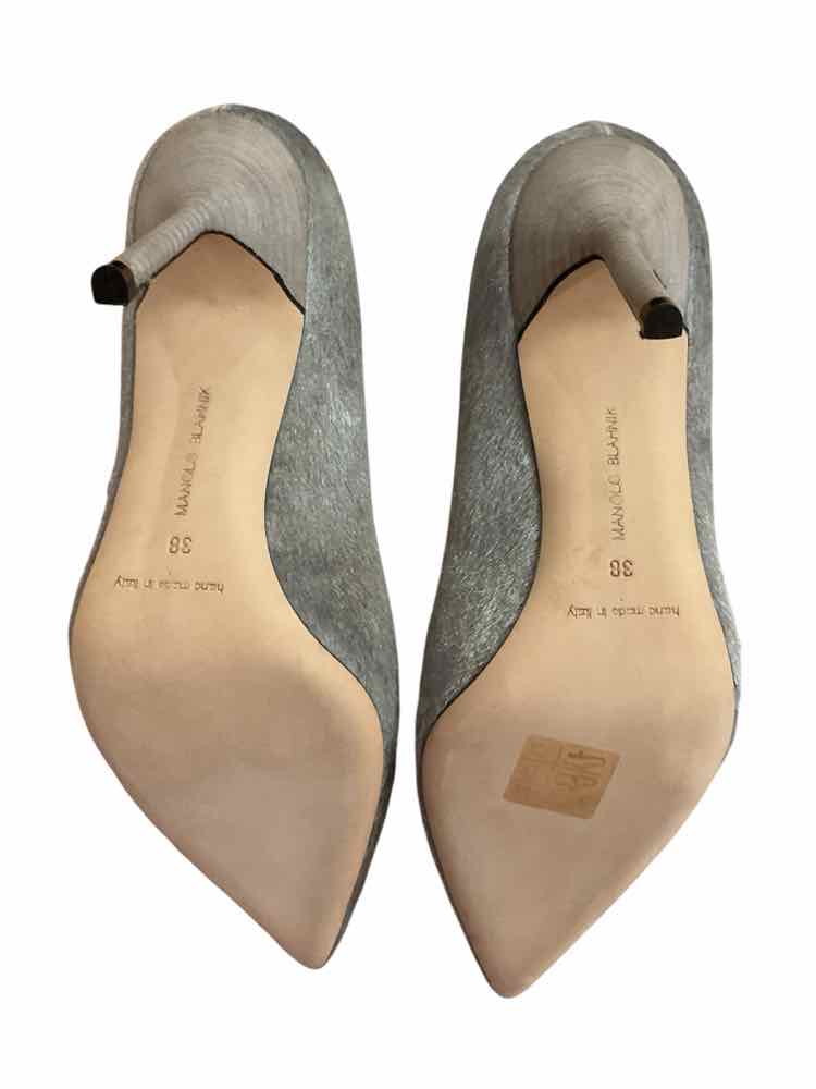 Manolo Blahnik Size 38 Grey Shoes