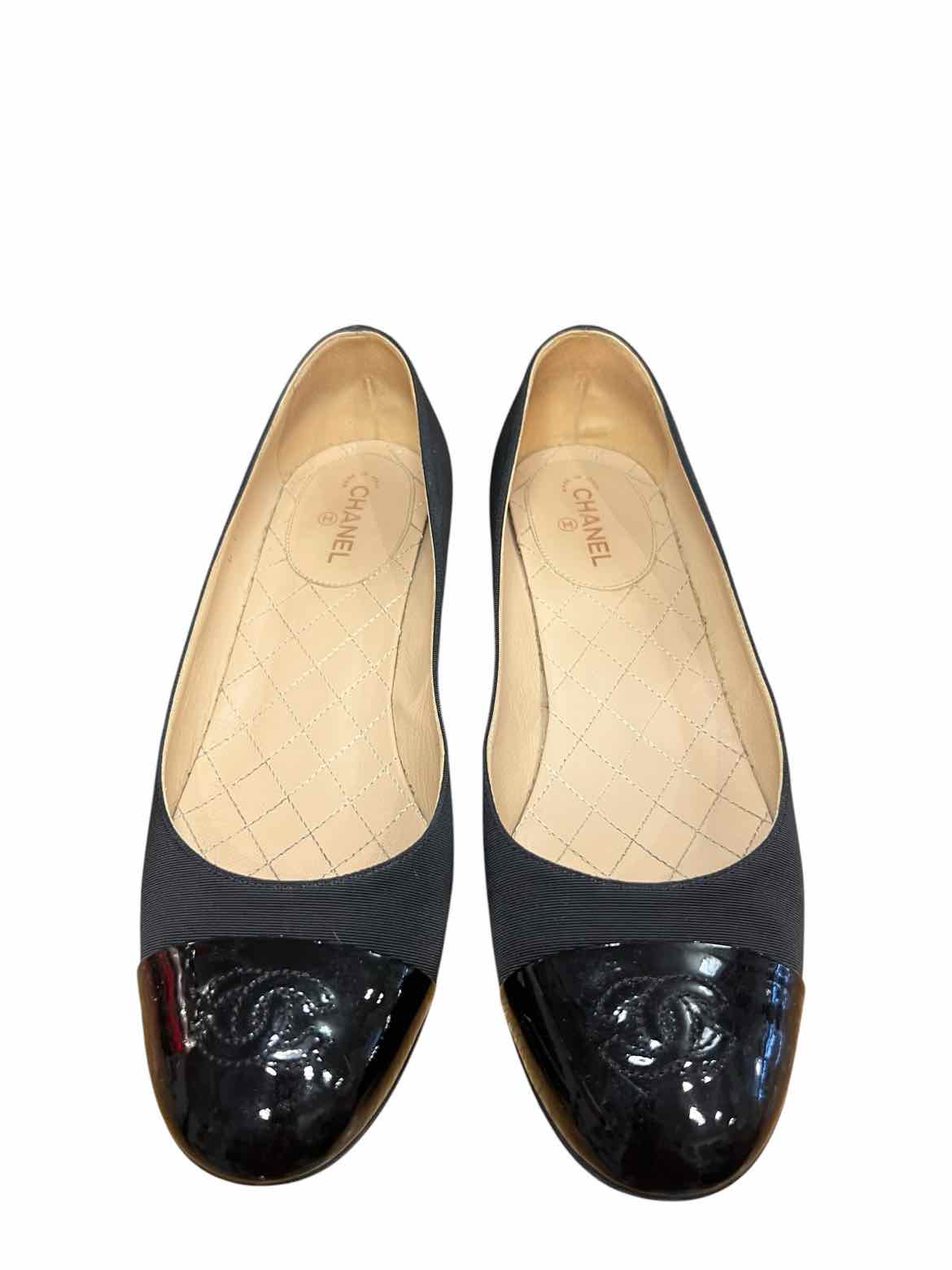 Chanel Size 38.5 Black Shoes
