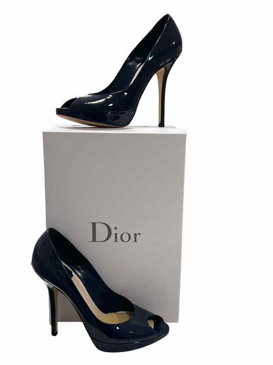 CHRISTIAN DIOR Size 36.5 Navy Shoes
