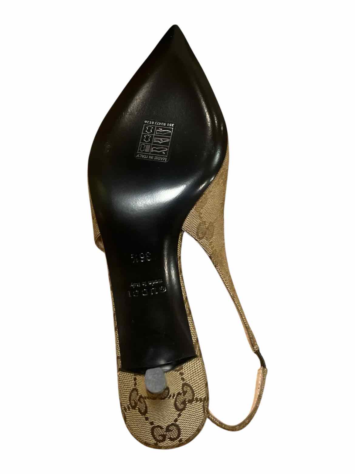 GUCCI Size 36.5 Tan/Brown Shoes