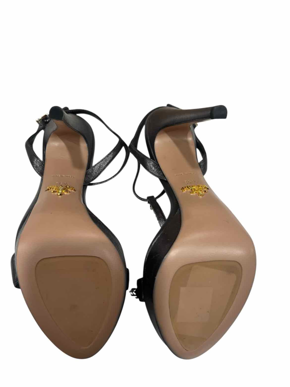 Prada Size 36.5 metallic grey Shoes