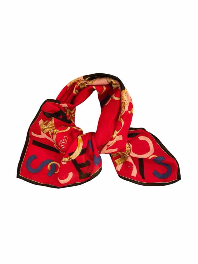 Celine rd/pk/gld/gry/blk Scarf