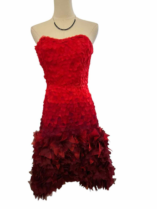 Fabiola Arias Size 6 Red Cocktail